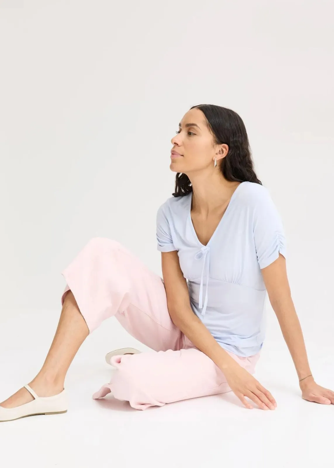 bonprix Shirts & Tops^Shirt mit Raffung zartblau