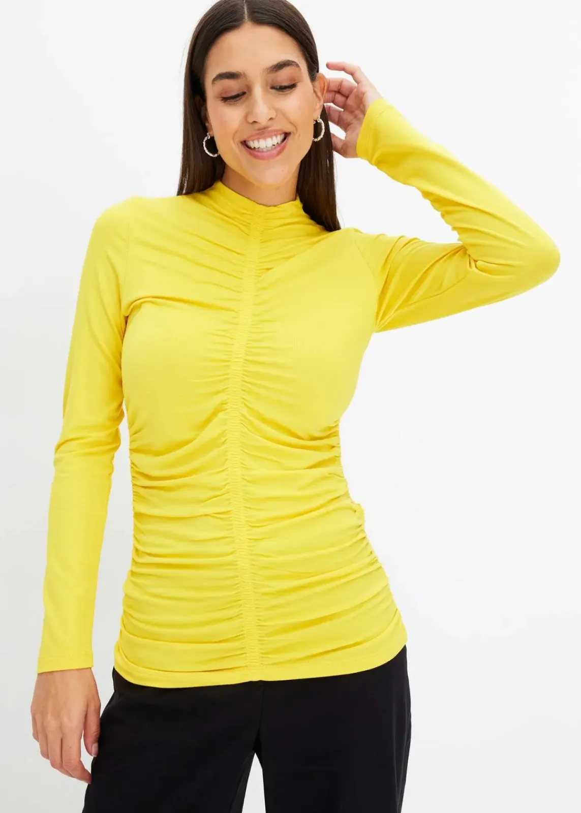 bonprix Shirts & Tops^Shirt mit Raffung narzissengelb