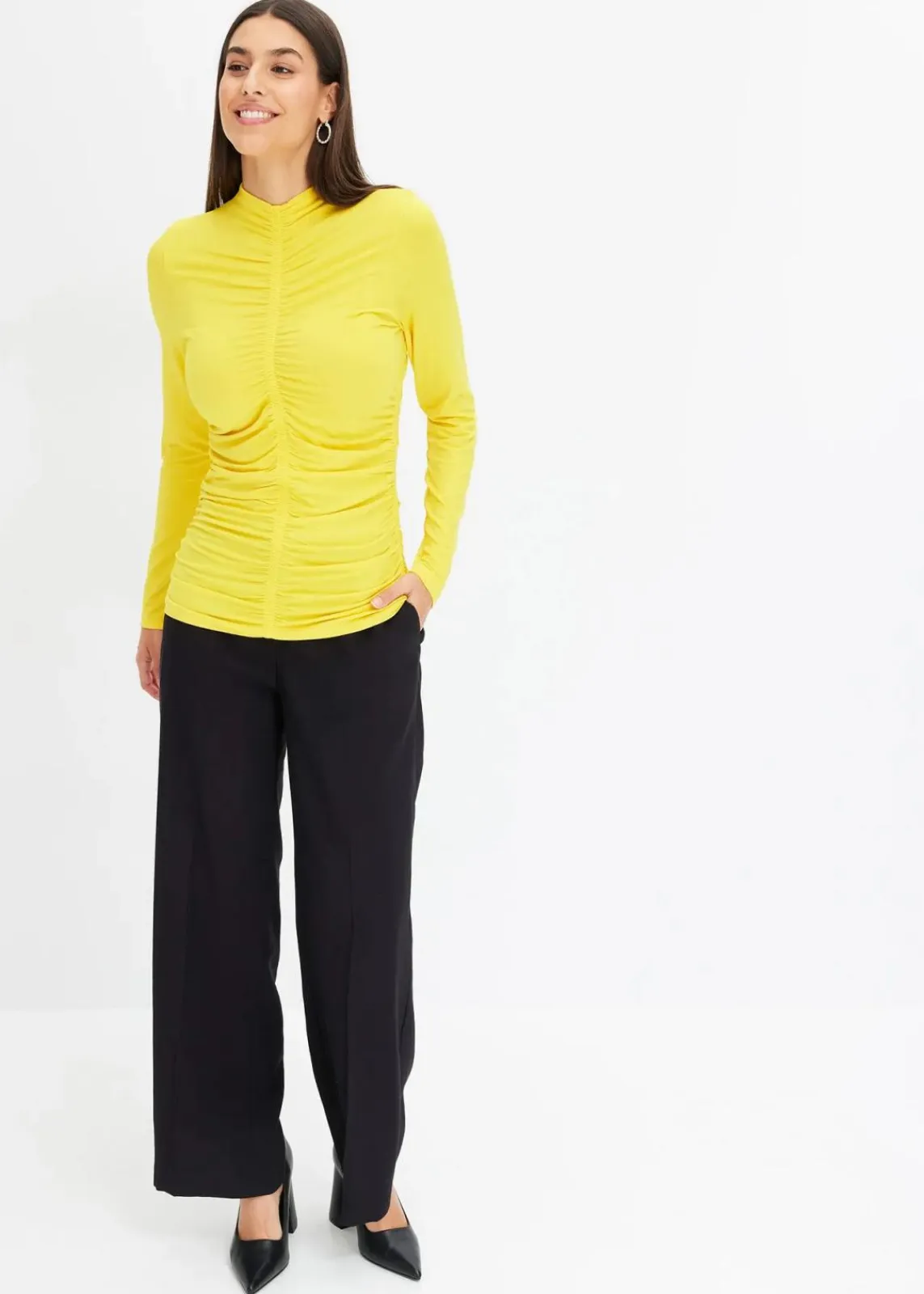 bonprix Shirts & Tops^Shirt mit Raffung narzissengelb