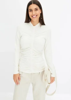 bonprix Shirts & Tops^Shirt mit Raffung wollweiß