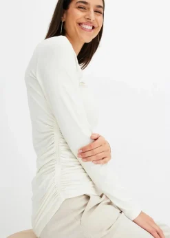 bonprix Shirts & Tops^Shirt mit Raffung wollweiß