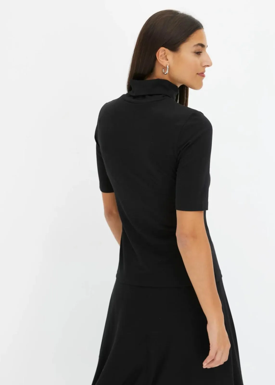 bonprix Shirts & Tops^Shirt mit Rollkragen schwarz