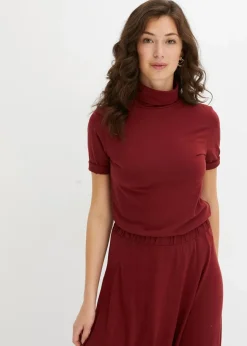 bonprix Shirts & Tops^Shirt mit Rollkragen rubinrot