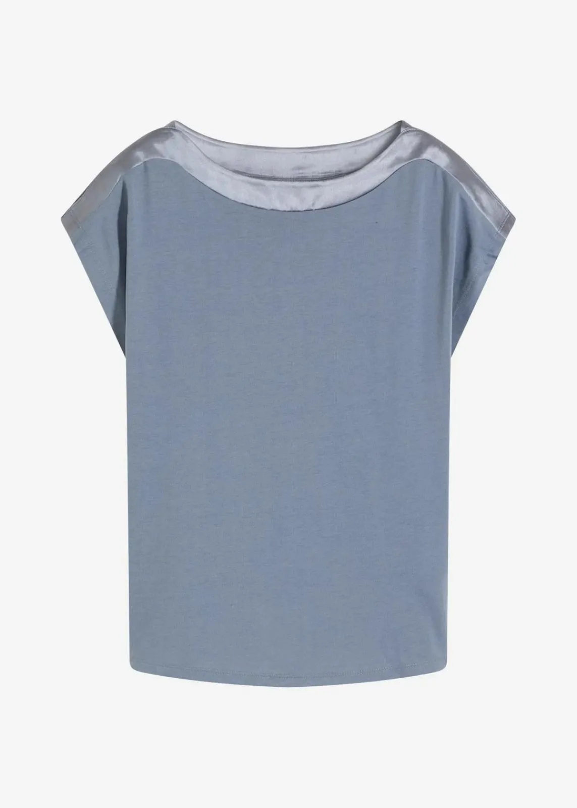 bonprix Shirts & Tops^Shirt mit Satinpasse rauchblau