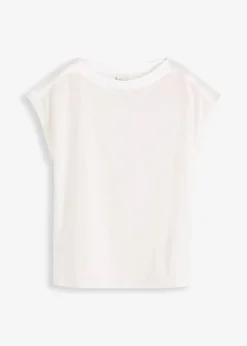 bonprix Shirts & Tops^Shirt mit Satinpasse wollweiß