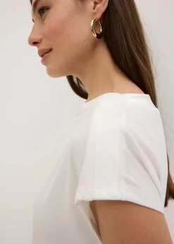 bonprix Shirts & Tops^Shirt mit Satinpasse wollweiß