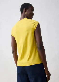 bonprix Shirts & Tops|Premium^Shirt mit Seidenanteil bernstein