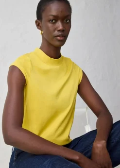 bonprix Shirts & Tops|Premium^Shirt mit Seidenanteil bernstein