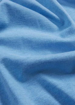 bonprix Shirts & Tops|Premium^Shirt mit Seidenanteil mittelblau