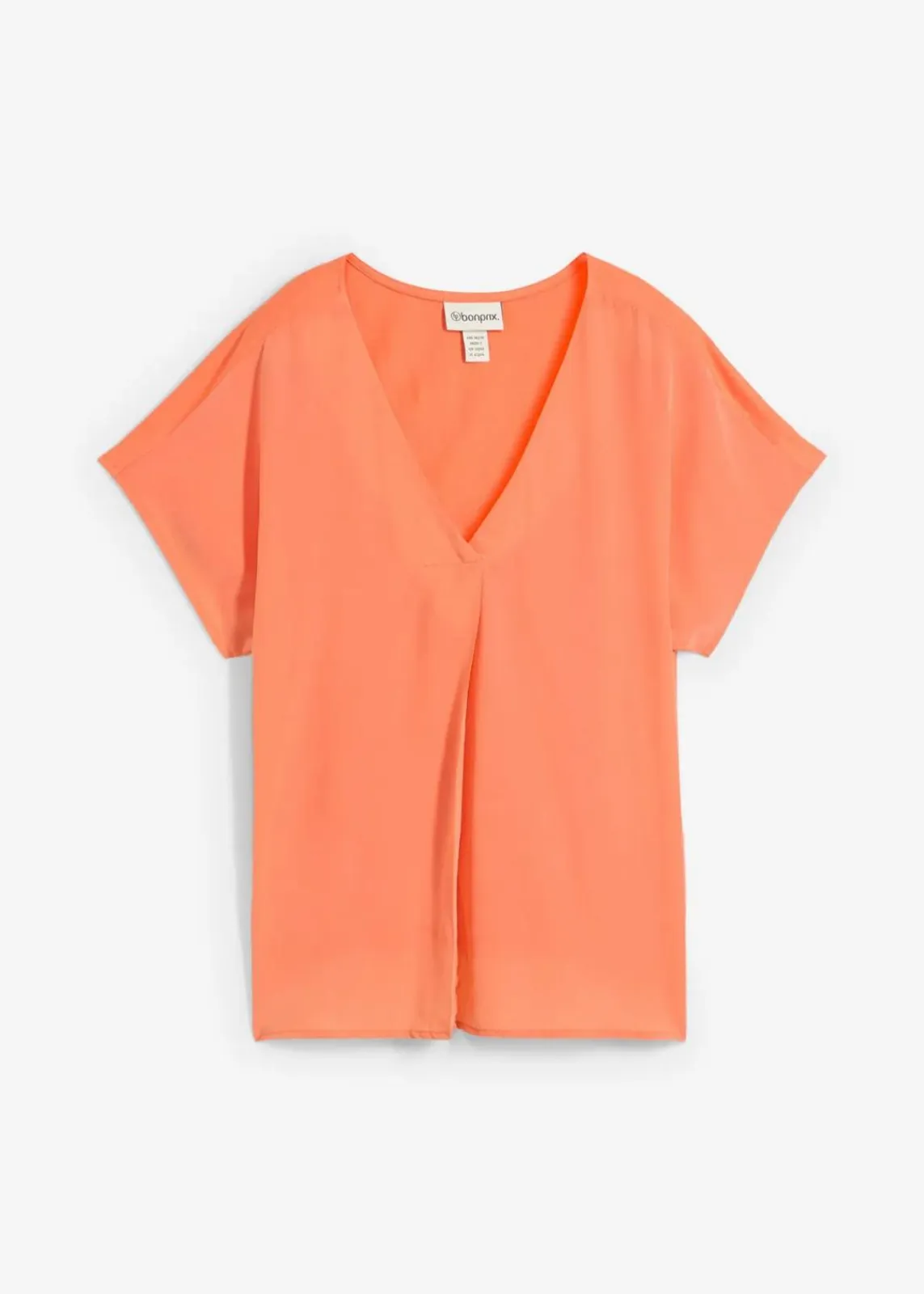 bonprix Premium|Shirts & Tops^Shirt mit Seidenanteil und Webeinsatz mandarine