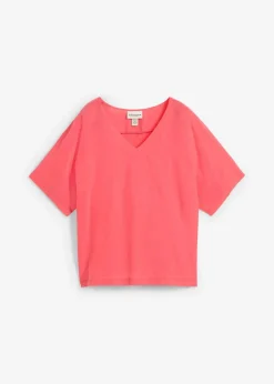 bonprix Premium|Shirts & Tops^Shirt mit Seidenanteil und Webeinsatz paradiespink