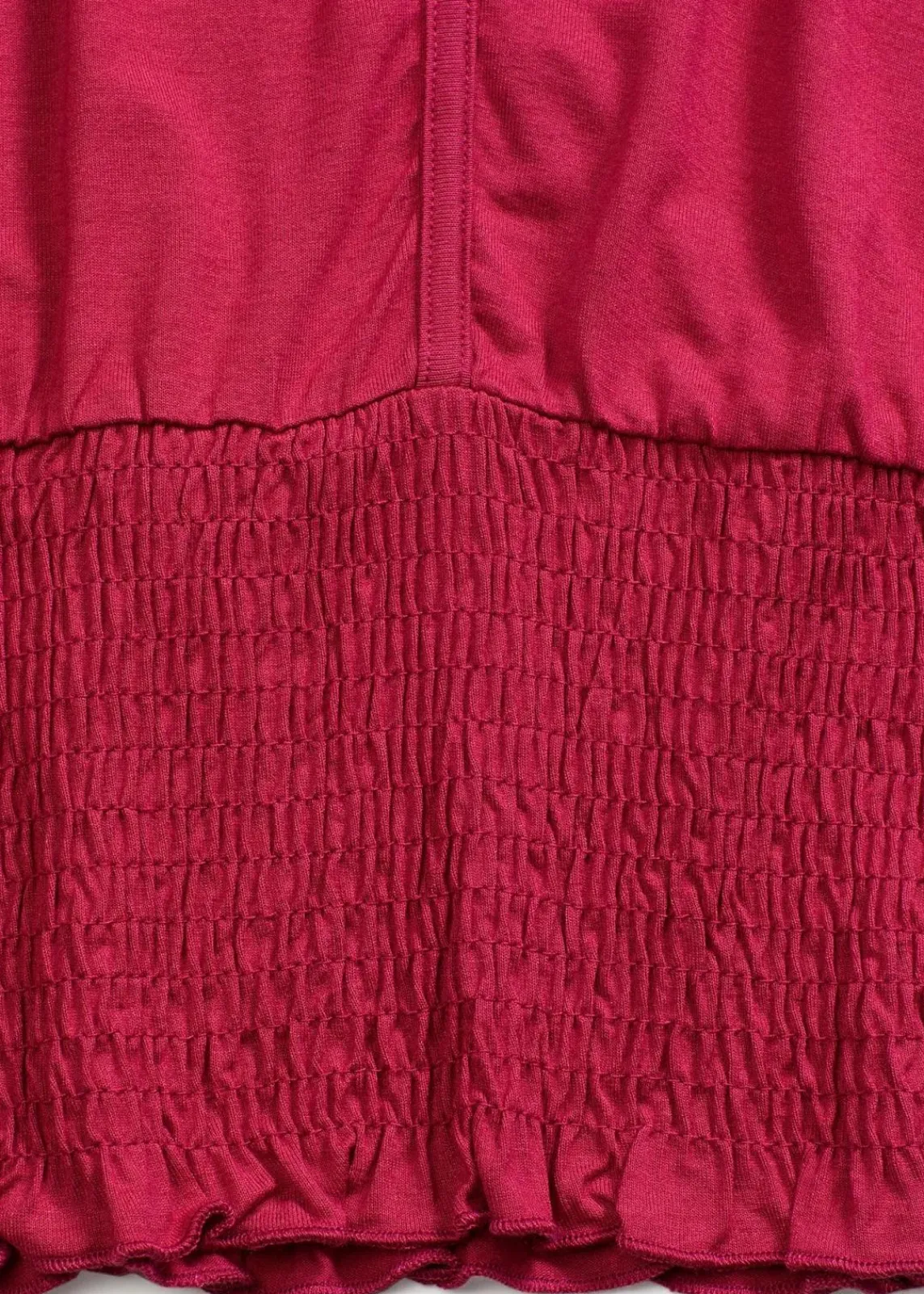 bonprix Shirts & Tops|Nachhaltigere Materialien^Shirt mit Smock-Saum beerenrot