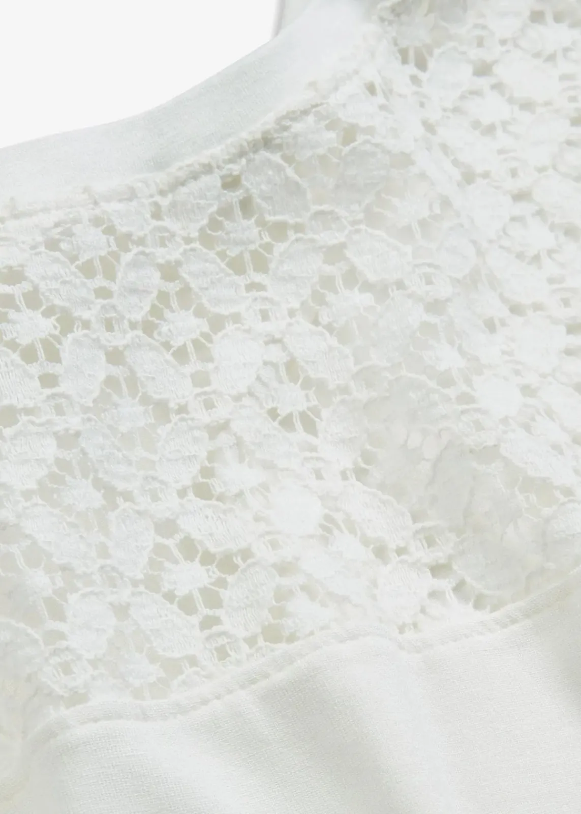 bonprix Shirts & Tops|Nachhaltigere Materialien^Shirt mit Spitze wollweiß