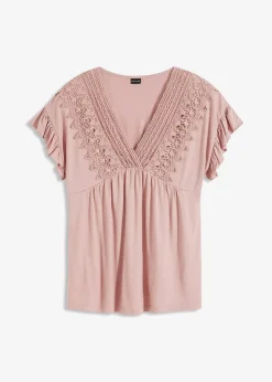 bonprix Shirts & Tops^Shirt mit Spitze rosenholz