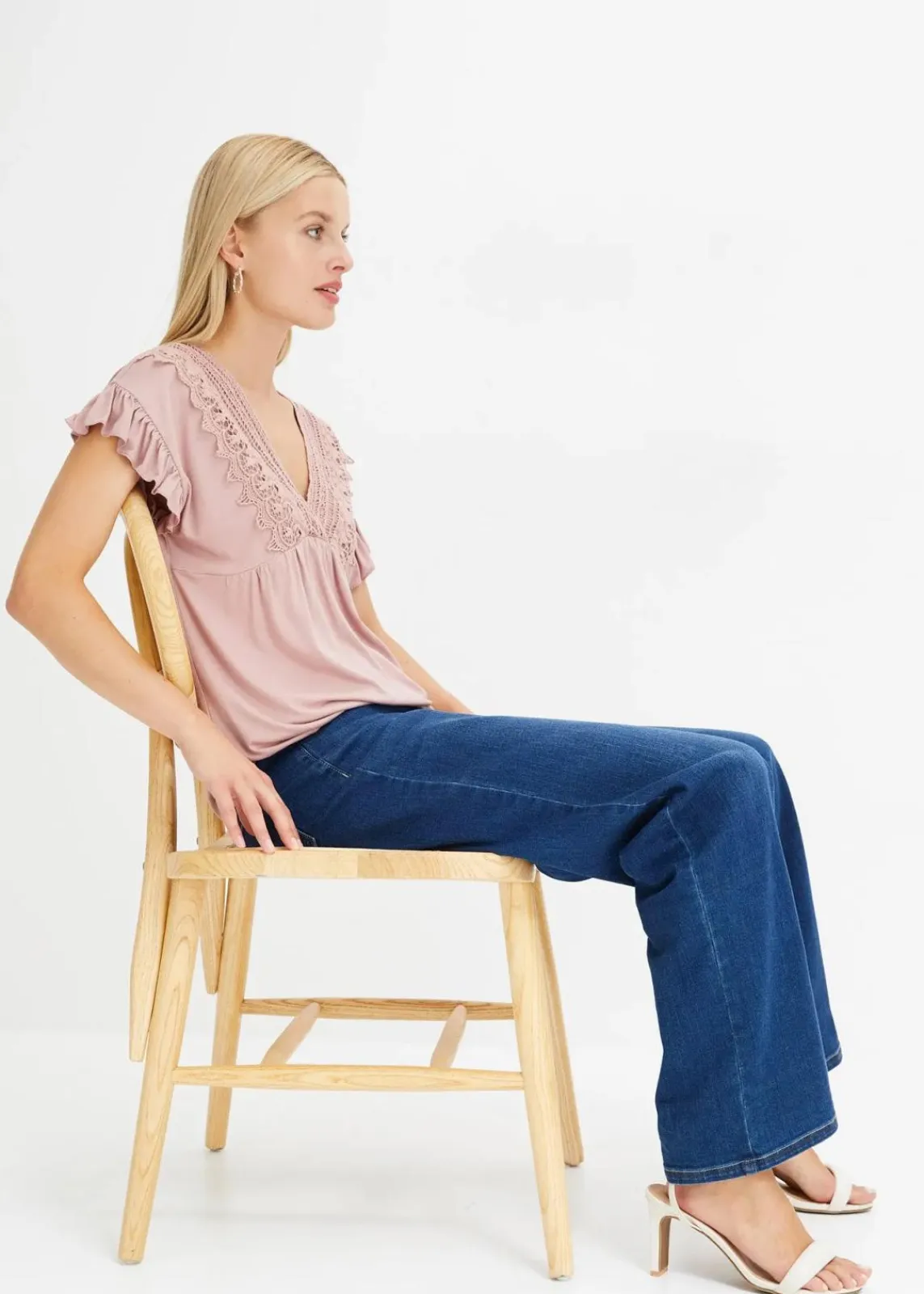 bonprix Shirts & Tops^Shirt mit Spitze rosenholz