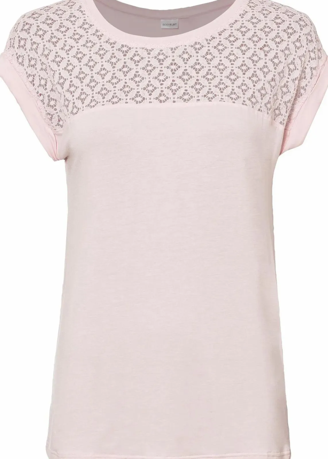 bonprix Shirts & Tops|Nachhaltigere Materialien^Shirt mit Spitze zartrosa
