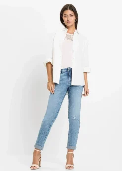 bonprix Shirts & Tops|Nachhaltigere Materialien^Shirt mit Spitze zartrosa