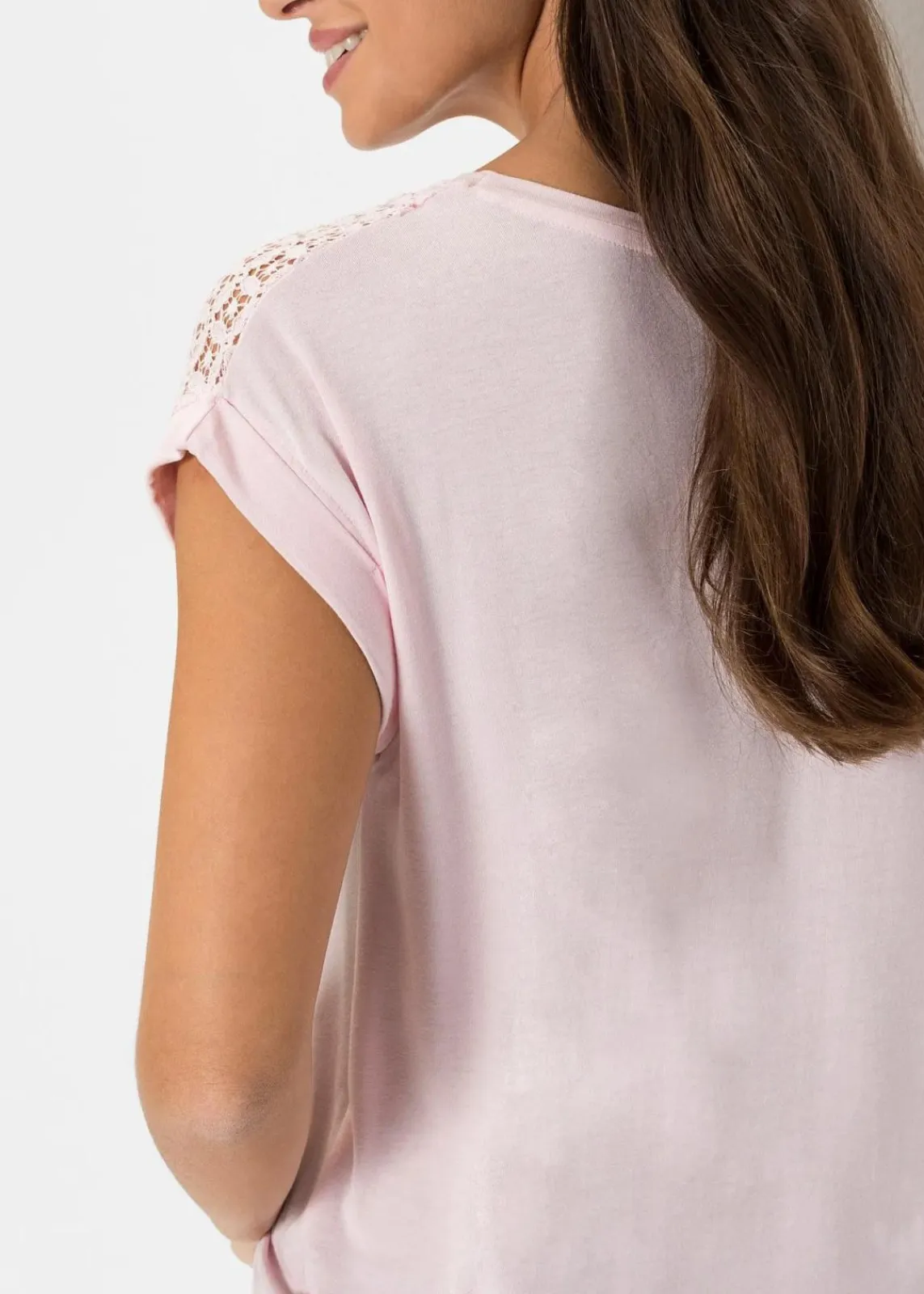 bonprix Shirts & Tops|Nachhaltigere Materialien^Shirt mit Spitze zartrosa