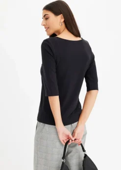 bonprix Shirts & Tops^Shirt mit Spitze schwarz
