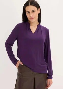 bonprix Shirts & Tops^Shirt mit Stehkragen dunkellila