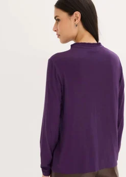 bonprix Shirts & Tops^Shirt mit Stehkragen dunkellila