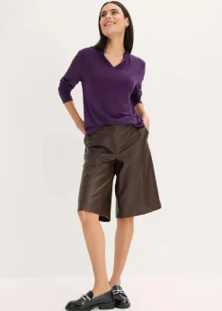 bonprix Shirts & Tops^Shirt mit Stehkragen dunkellila
