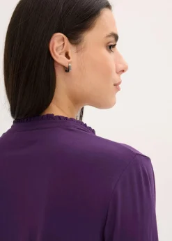 bonprix Shirts & Tops^Shirt mit Stehkragen dunkellila