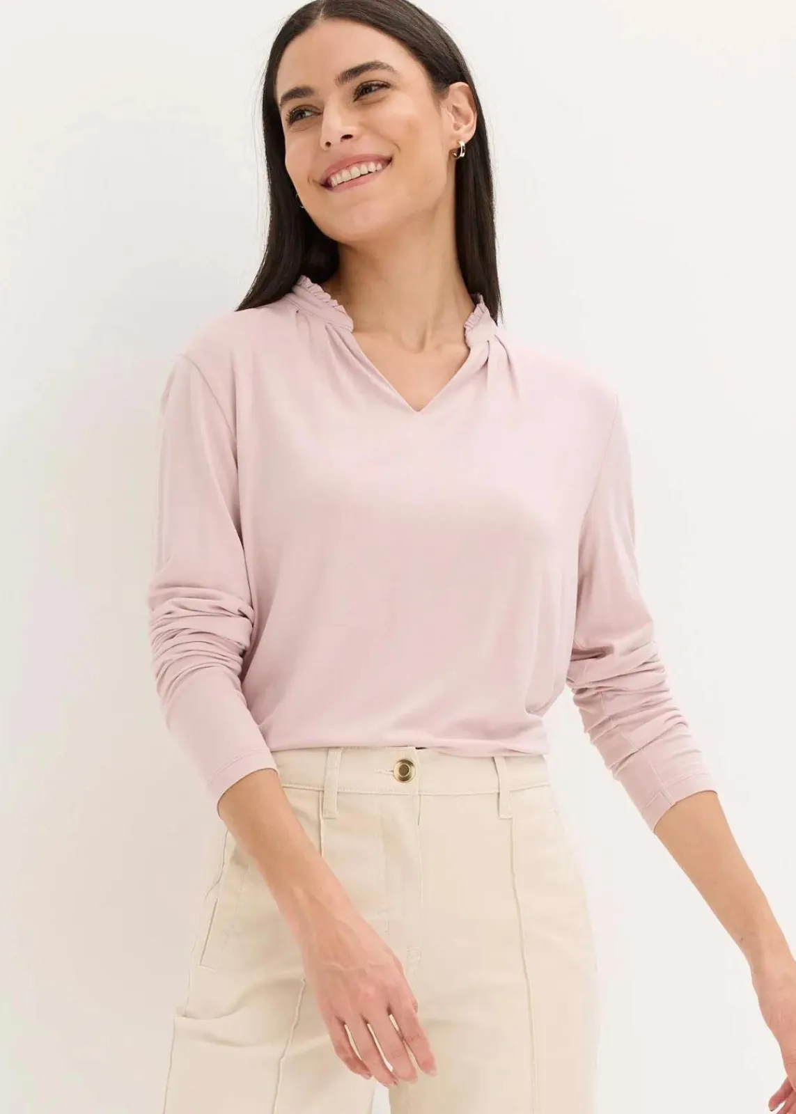 bonprix Shirts & Tops^Shirt mit Stehkragen mattrosa