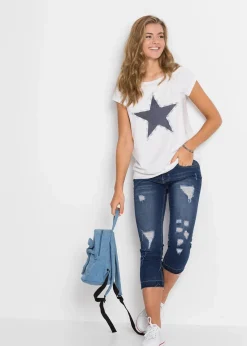 bonprix Shirts & Tops^Shirt mit Sternenprint weiß bedruckt