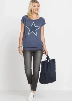 bonprix Shirts & Tops^Shirt mit Sternenprint indigo bedruckt