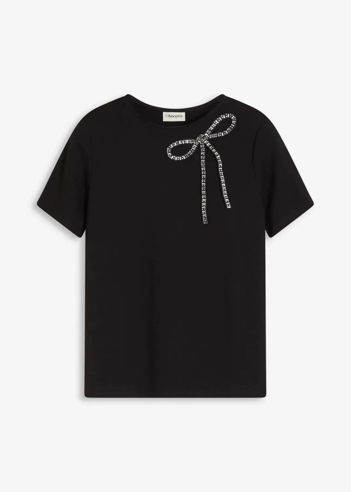 bonprix Shirts & Tops|Nachhaltigere Materialien^Shirt mit Strass-Applikation schwarz