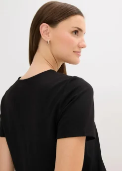 bonprix Shirts & Tops|Nachhaltigere Materialien^Shirt mit Strass-Applikation schwarz