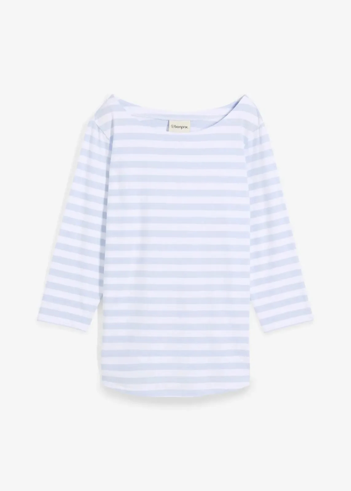 bonprix Shirts & Tops|Basics^Shirt mit U-Boot-Ausschnitt zartblau/weiß