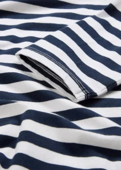 bonprix Shirts & Tops|Basics^Shirt mit U-Boot-Ausschnitt weiß/dunkelblau gestreift