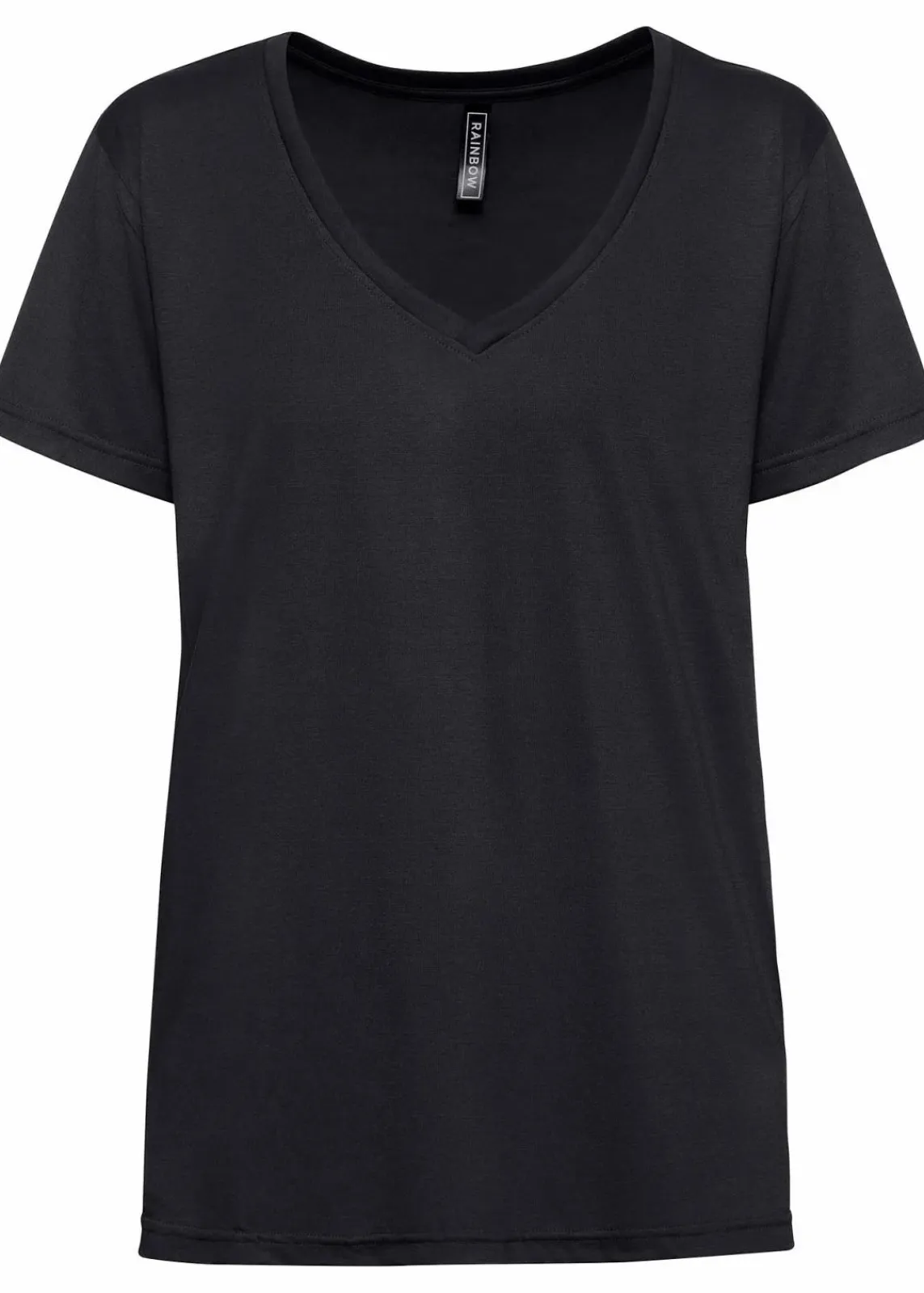 bonprix Shirts & Tops|Basics^Shirt mit V-Ausschnitt schwarz