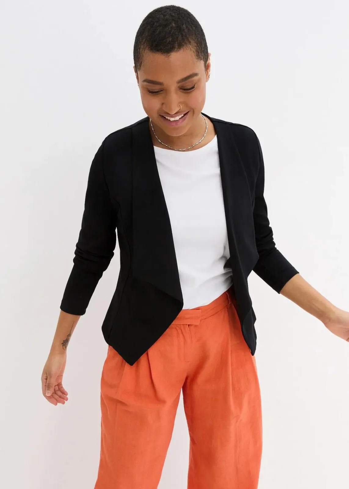 bonprix Bekleidung·Basics|Blazer^Shirt-Blazer schwarz