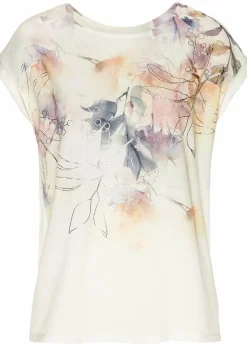 bonprix Shirts & Tops^Shirtbluse wollweiß bedruckt