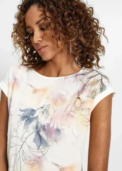 bonprix Shirts & Tops^Shirtbluse wollweiß bedruckt
