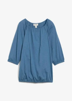 bonprix Shirts & Tops|Nachhaltigere Materialien^Shirtbluse aus reiner Bio-Baumwolle wellenblau