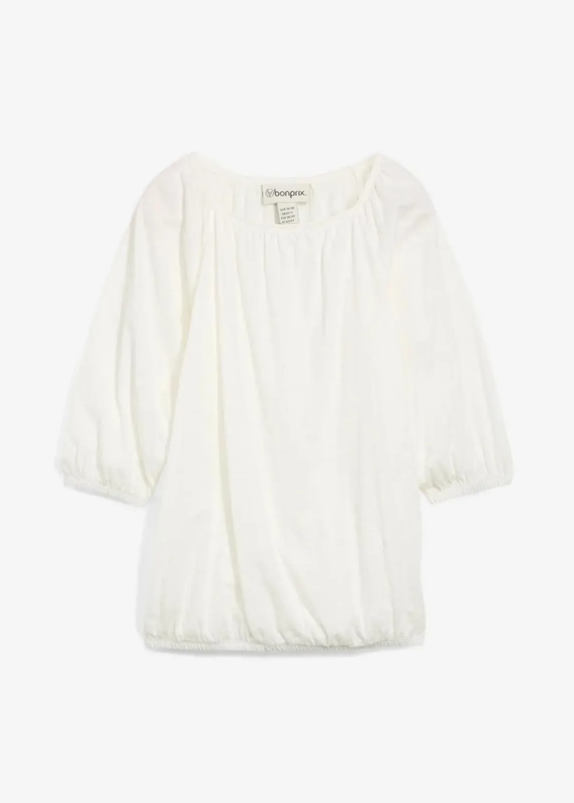 bonprix Shirts & Tops|Nachhaltigere Materialien^Shirtbluse aus reiner Bio-Baumwolle wollweiß