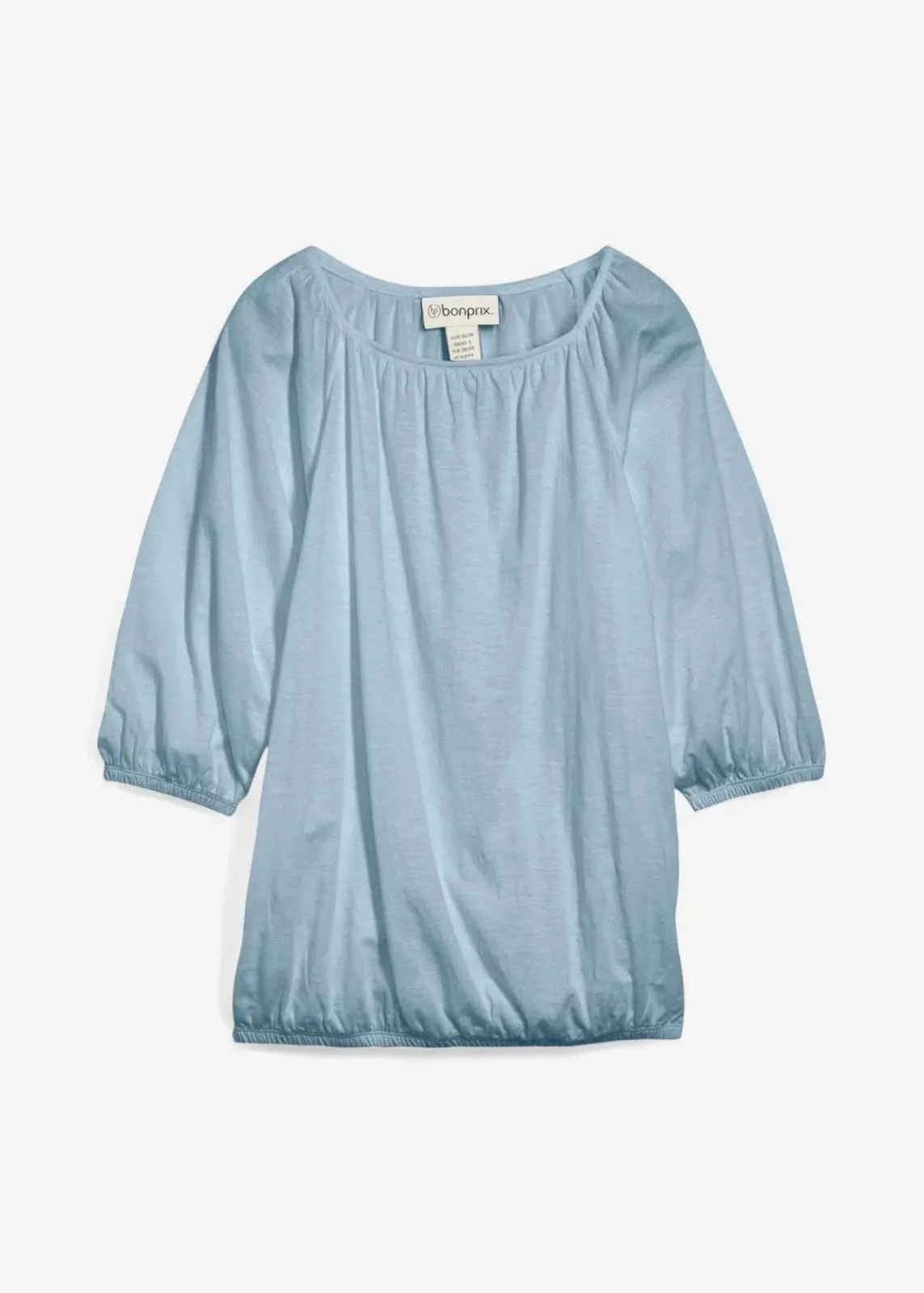 bonprix Shirts & Tops|Nachhaltigere Materialien^Shirtbluse aus reiner Bio-Baumwolle softblau
