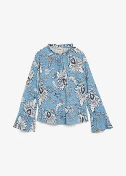 bonprix Shirts & Tops^Shirtbluse aus softem Modal-Mix wellenblau bedruckt