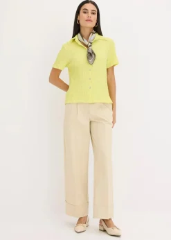 bonprix Shirts & Tops^Shirtbluse mit Struktur zitrusgelb
