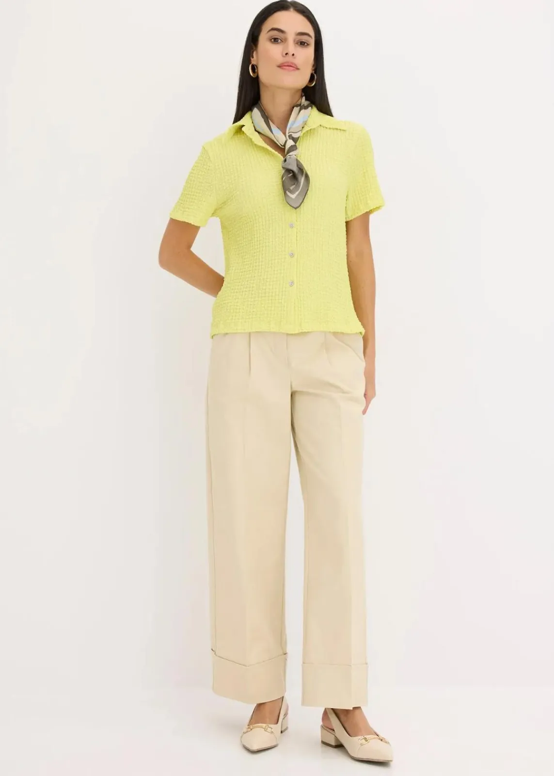 bonprix Shirts & Tops^Shirtbluse mit Struktur zitrusgelb