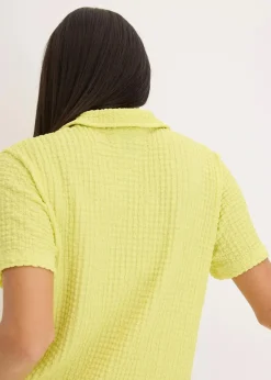 bonprix Shirts & Tops^Shirtbluse mit Struktur zitrusgelb