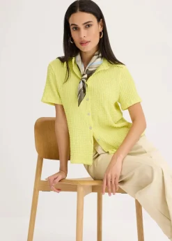 bonprix Shirts & Tops^Shirtbluse mit Struktur zitrusgelb