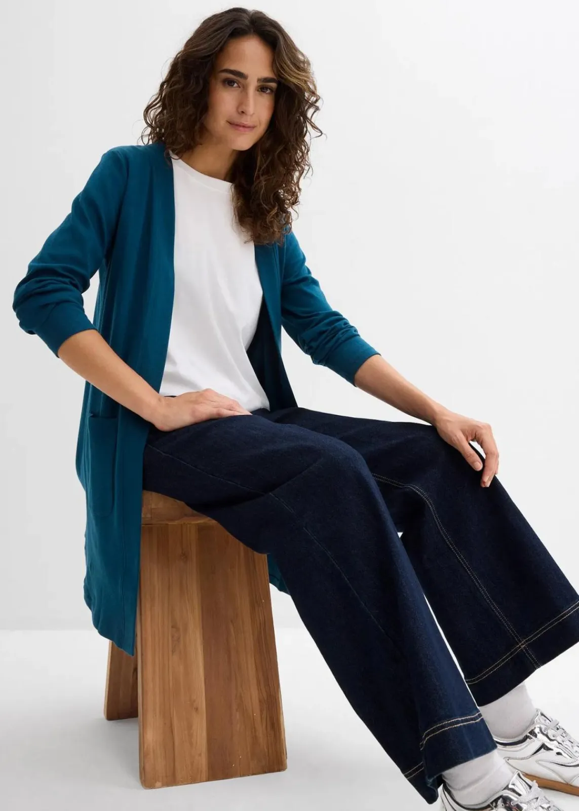 bonprix Shirts & Tops|Basics^Shirtjacke blaupetrol