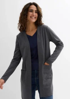 bonprix Bekleidung·Röcke|Nachhaltigere Materialien^Shirtjacke grau meliert meliert