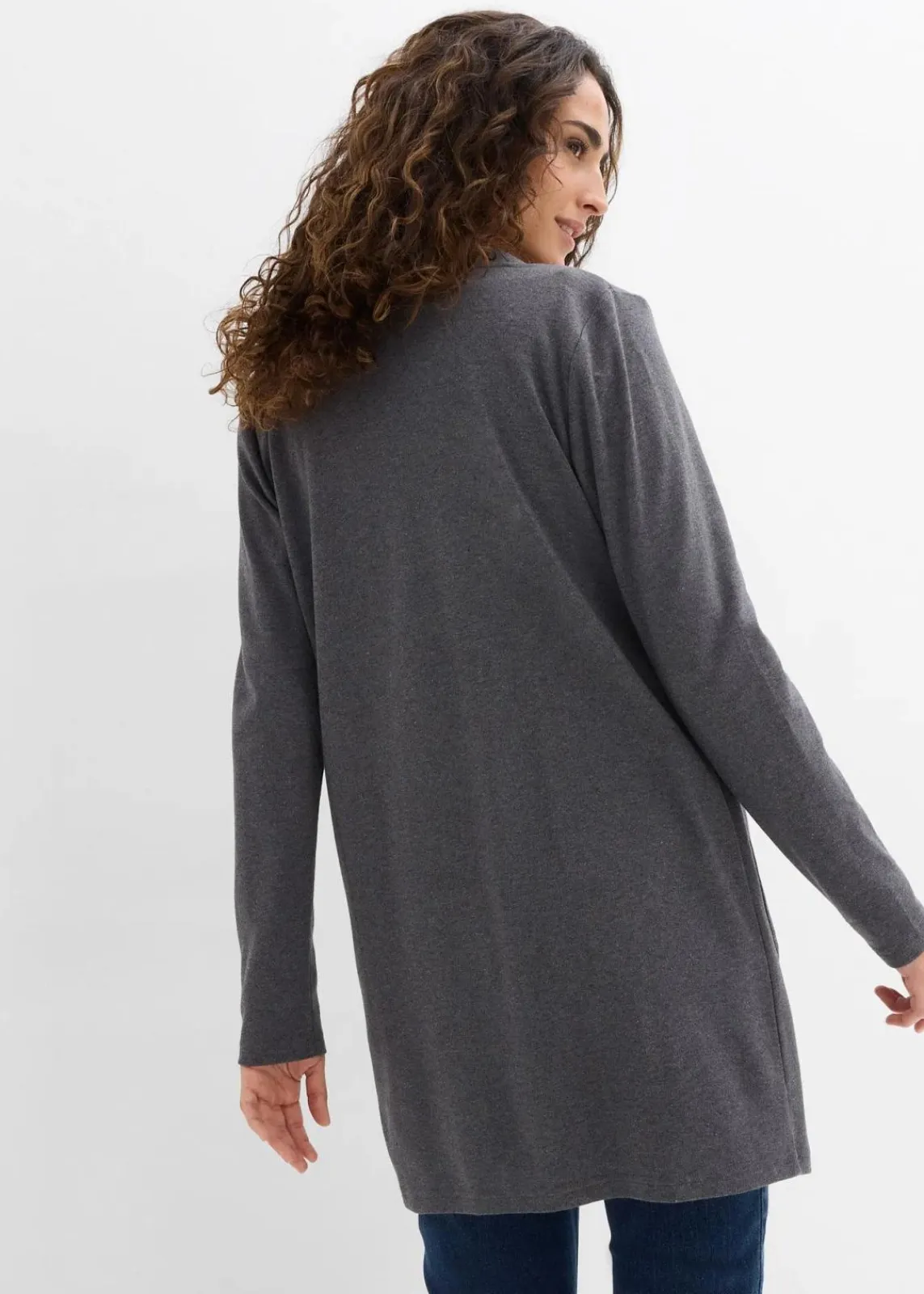 bonprix Bekleidung·Röcke|Nachhaltigere Materialien^Shirtjacke grau meliert meliert