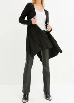 bonprix Shirts & Tops^Shirtjacke aus softem Viskose-Mix schwarz